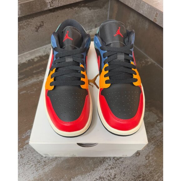 Women's Air Jordan 1 Low SE Black Multi-Color Size 9.5- DN3739-060 - Picture 2 of 10